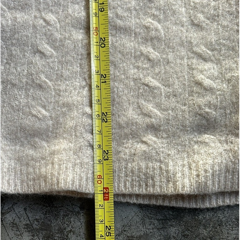 Reformation Giusta Oversized Cashmere Cardigan Beige Buttons - Picture 9 of 11